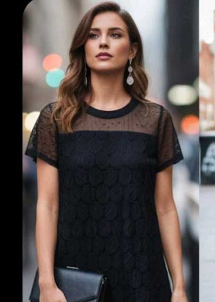Elegant Black Lace Sheath Dress