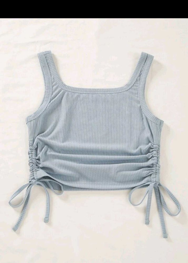 Cute Blue Crop Top