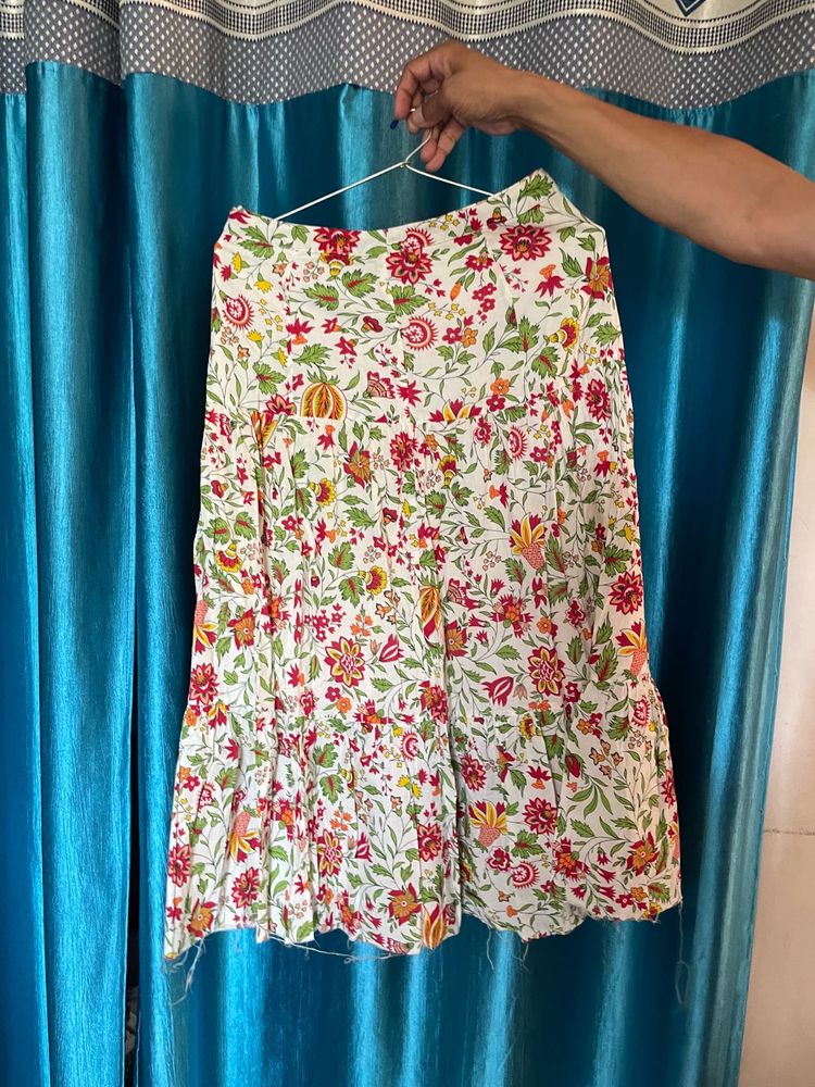 Floral Print Skirt
