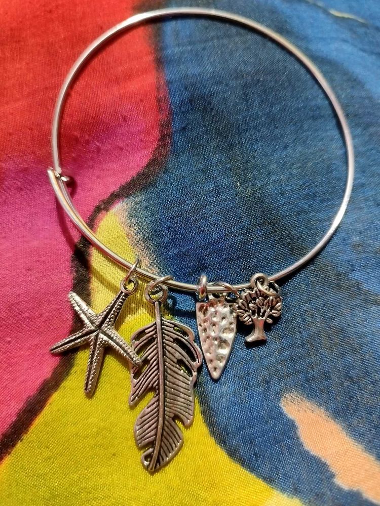 Boho Charm Bangle Bracelet