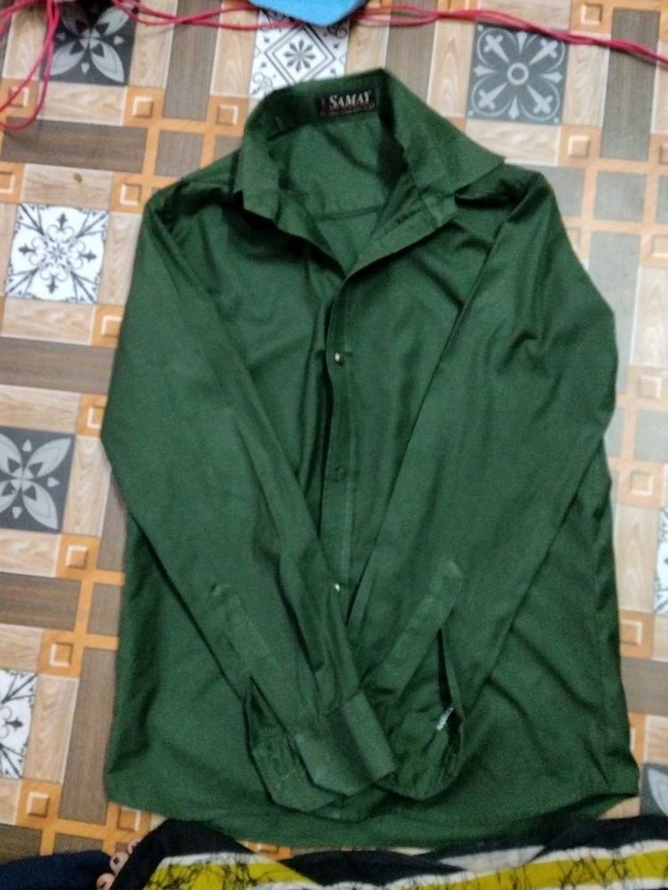 Classic Green Button-Up Shirt