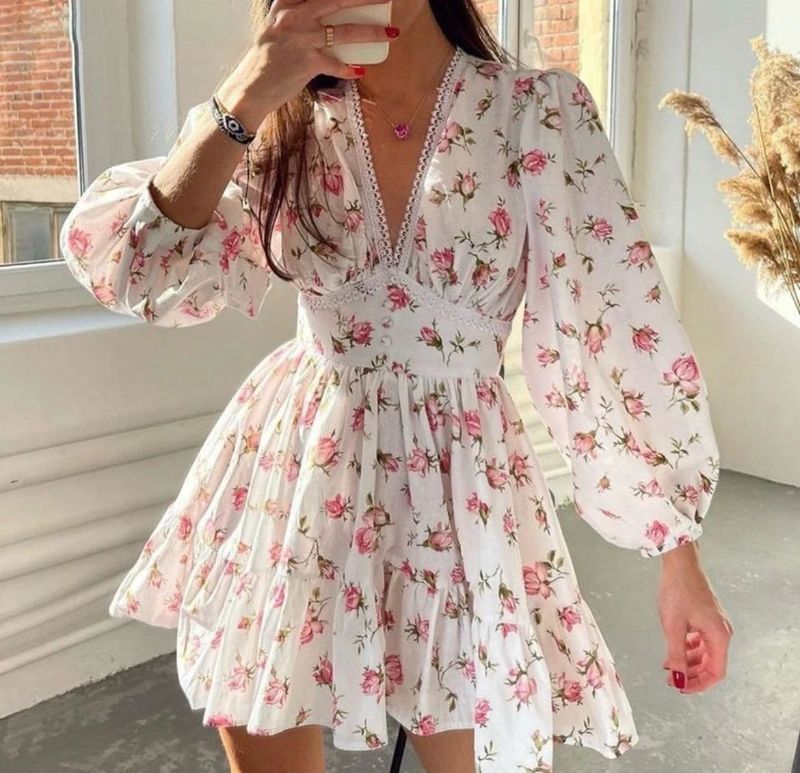 Vintage Floral Lace Dress