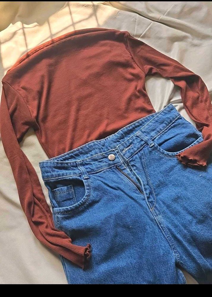 Cozy Long Sleeve Top &amp; Jeans