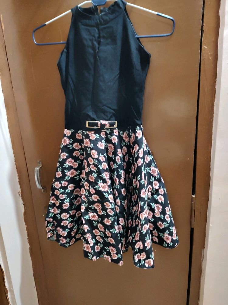 Floral Fit &amp; Flare Dress Mid Length