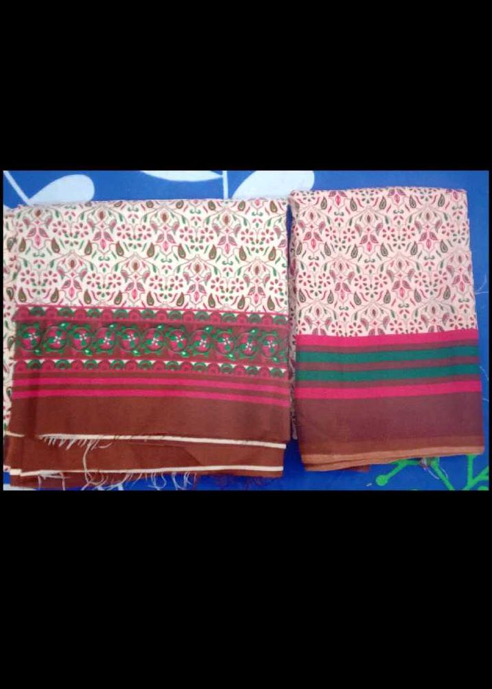 Vintage Floral Print Fabric - 2 Pieces