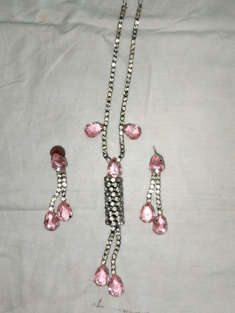 Pink Colour Diamond Set