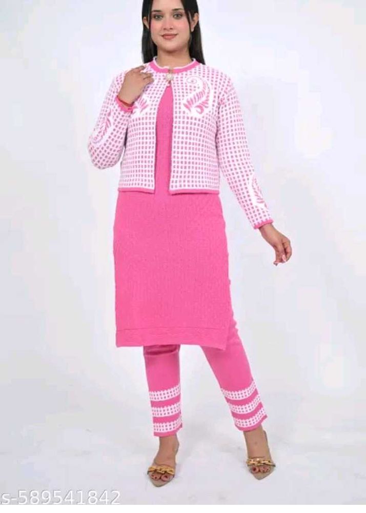 Charming Pink Kurta Set with Jacket