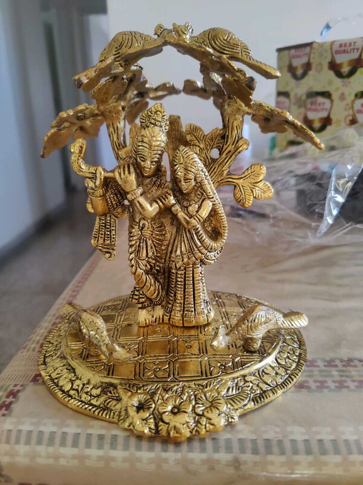 Ornate Radha Krishna Figurine
