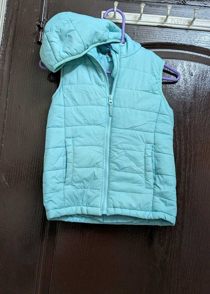 Cute Blue Hooded Vest