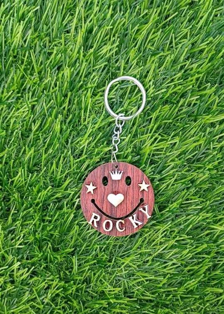 Custom Smiley Face Keychain