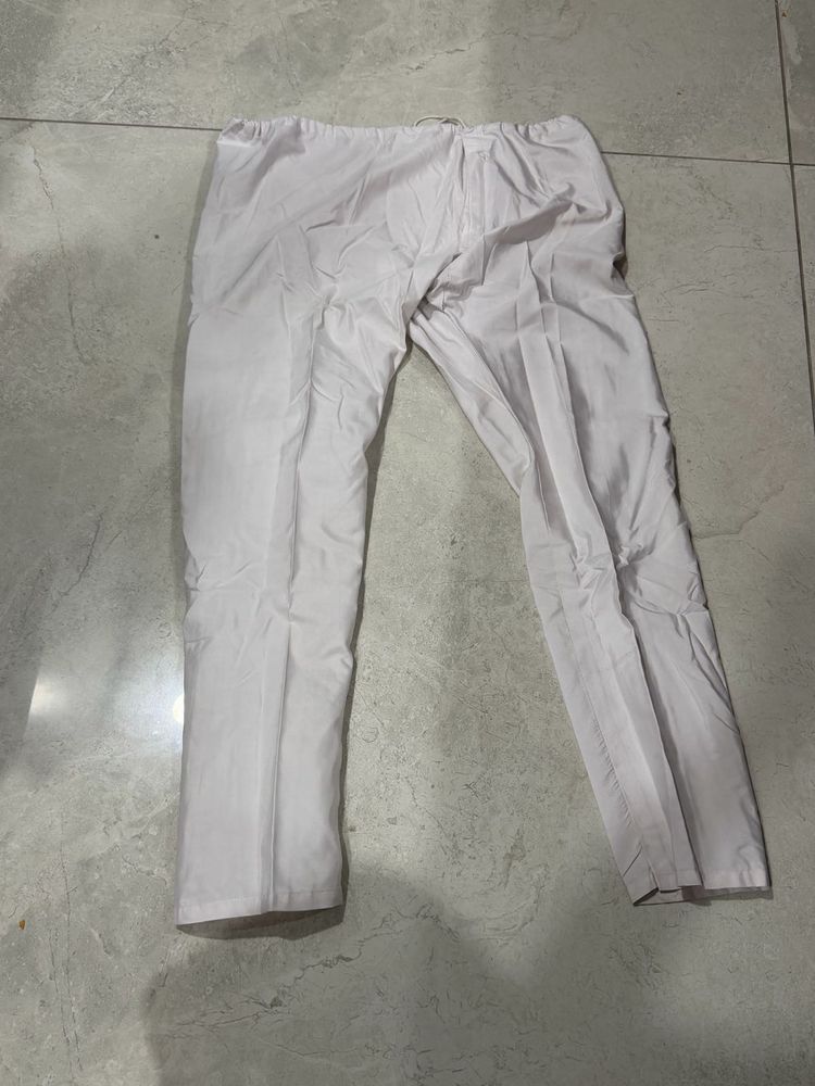 Classic White Ethnic Pants