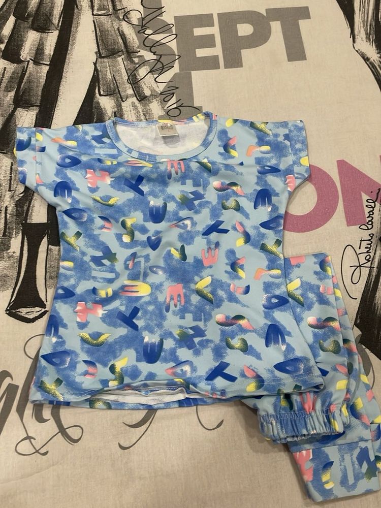 Cute Blue Pajama Set