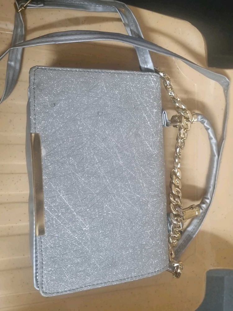 Silver Sling Bag Party Wear Festive Approved