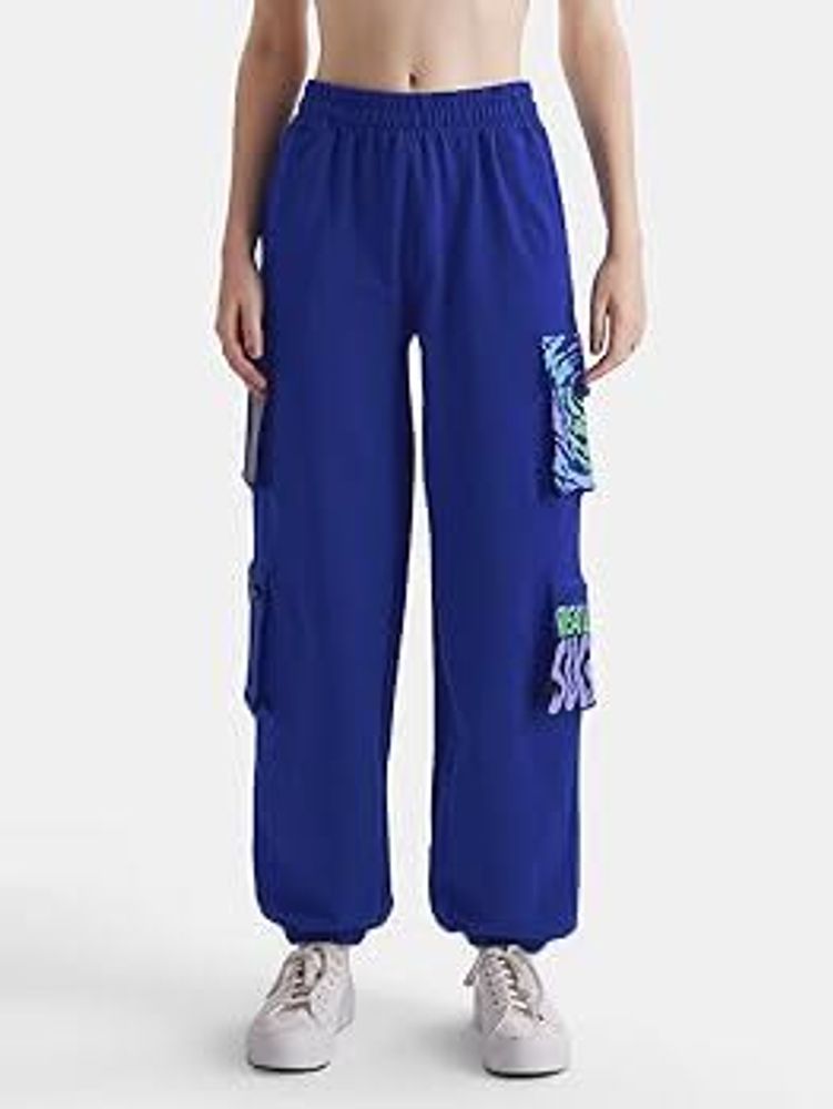 Blue Cargo Style Sweatpants
