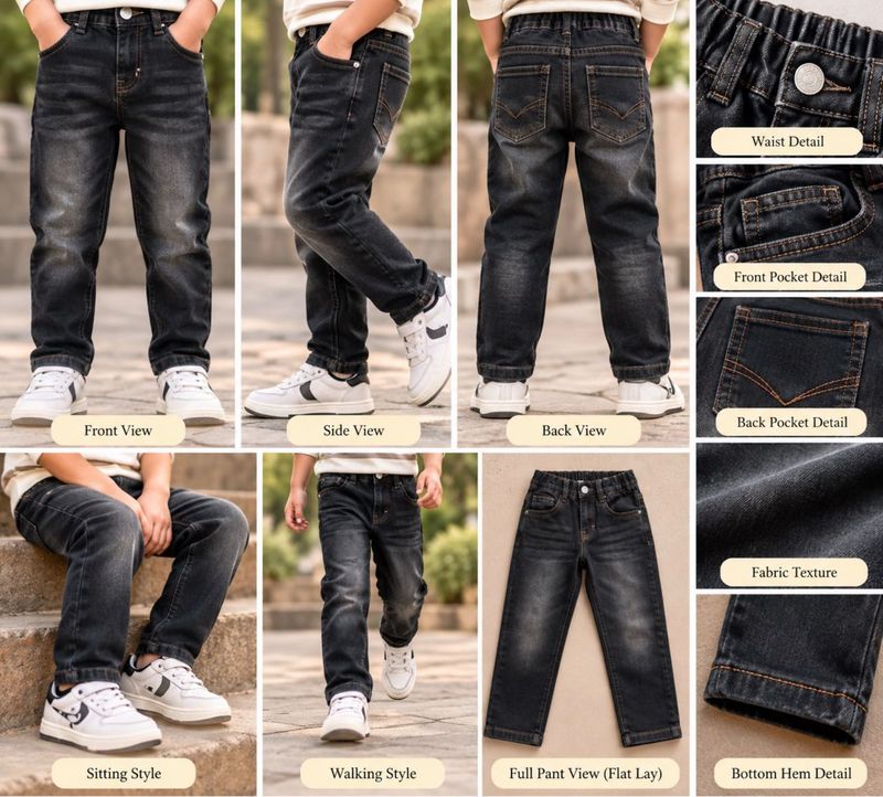 Kids Dark Wash Denim Jeans
