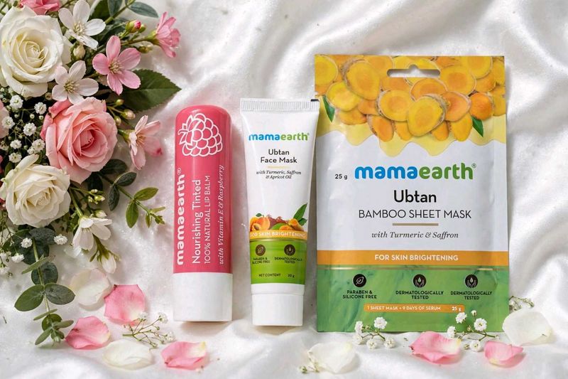 💜 Mamaearth Ubtan &amp; Lip Care Combo - 3 in 1 💜Com