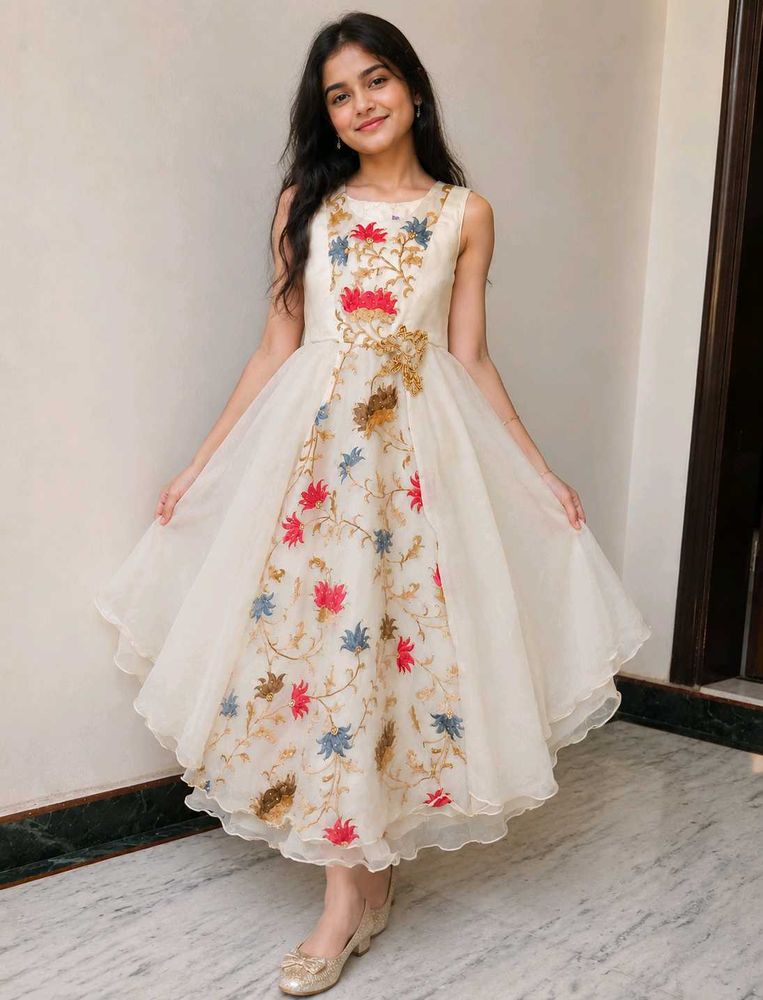 Girls Embroidered Party Dress