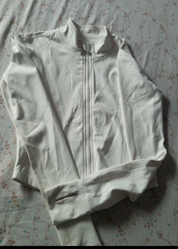 White Full Zip Jacket