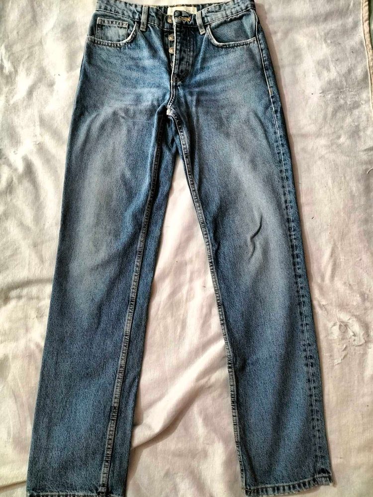 Zara Women's Blue Denim Jeans