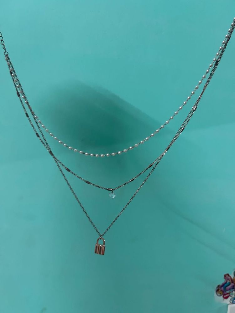 Layered Lock Necklace