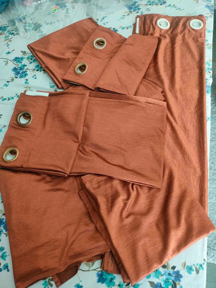 Burnt Orange Door Curtain Rs.150 Per Piecs. 7 Curt