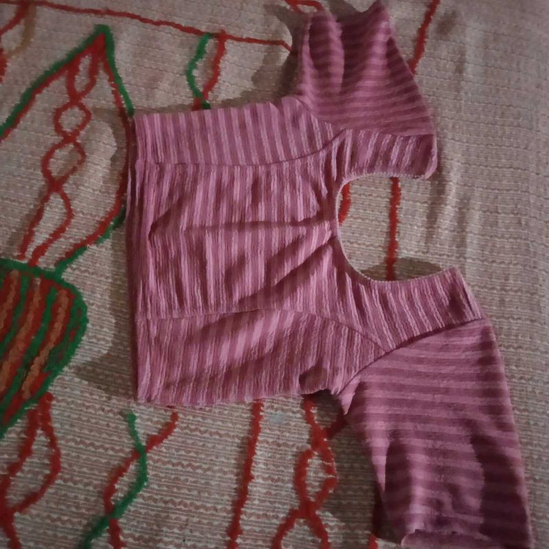 Pink Striped Blouse