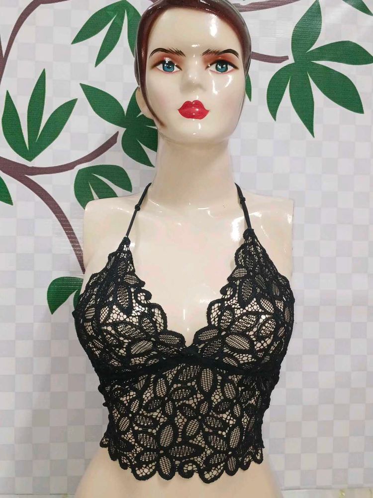 (1100)Black Lace Bralette