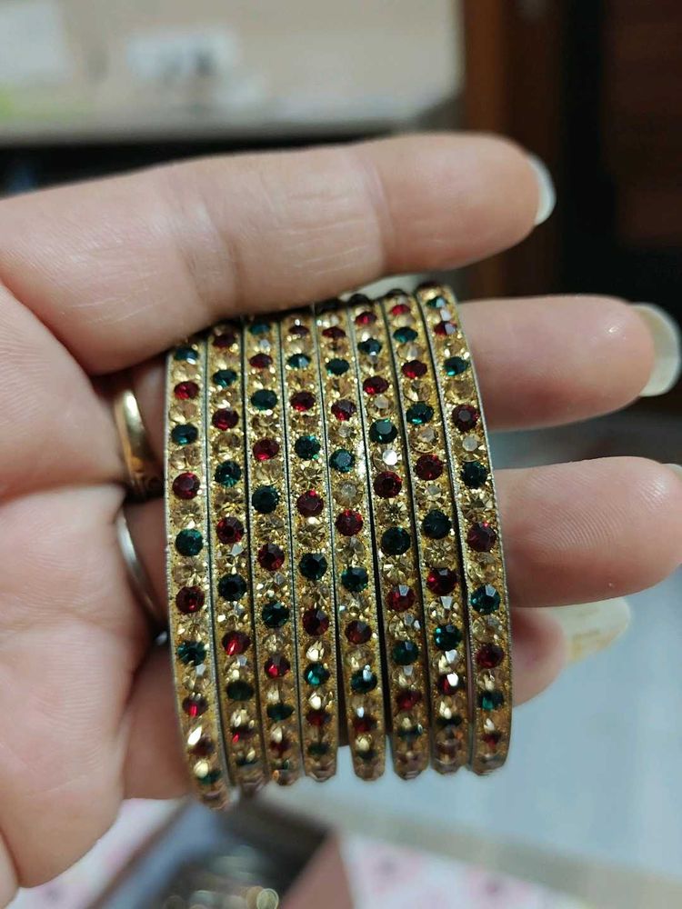 Set of Embellished Bangles