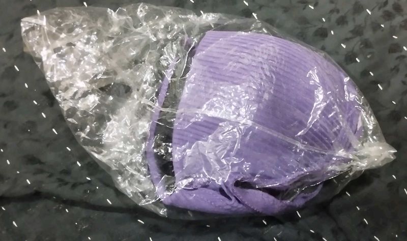 New Purple Ribbed Bra