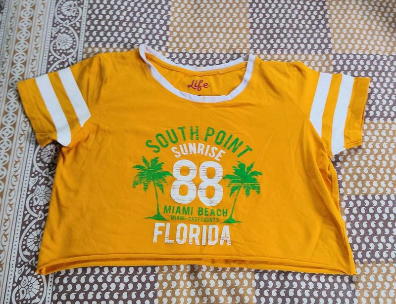 Orange Go To Summer Crop Top