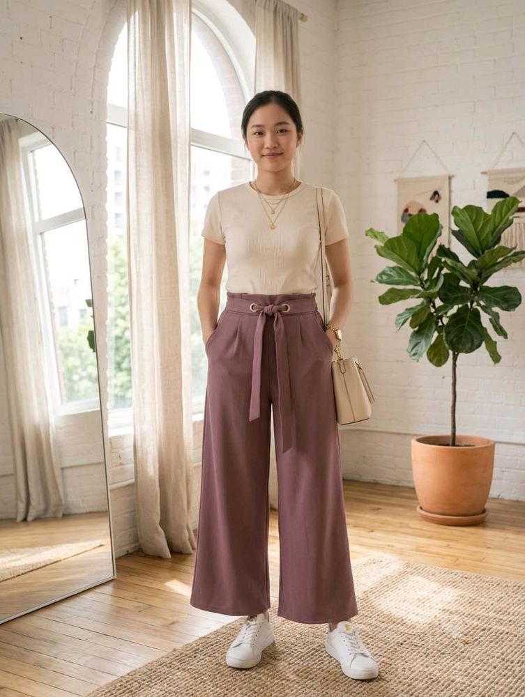 High-Waisted Wide Leg Pants
