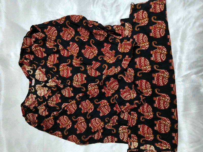 Ethnic Elephant Print Kurta