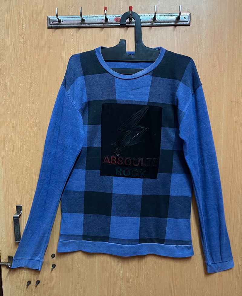 Full Sleeves Blue Tshirt For Men