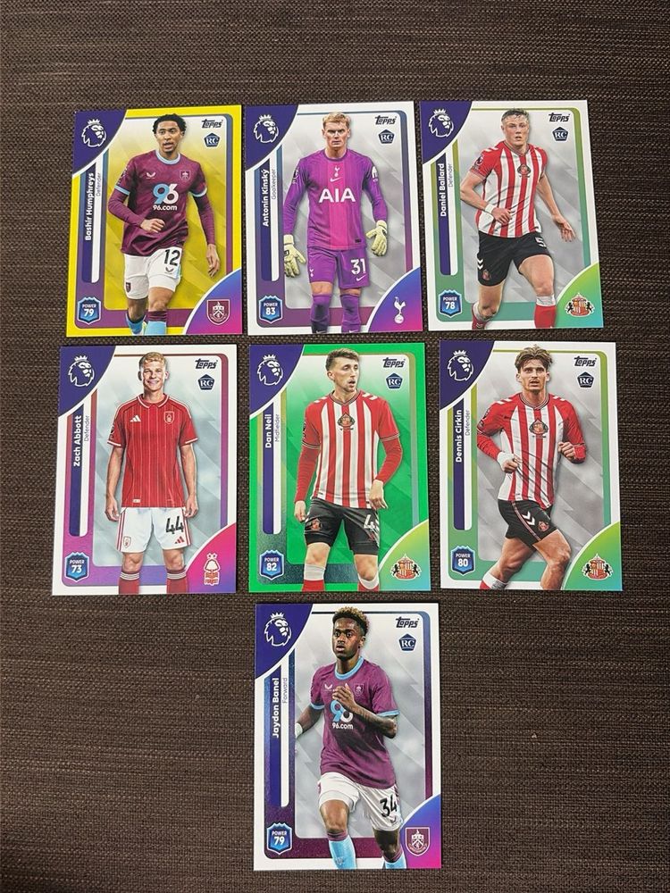 Premier League Topps Rookie Cards Lot