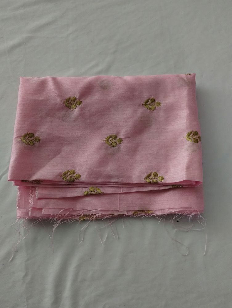 Pink Embroidery Unstitched Material (Women)