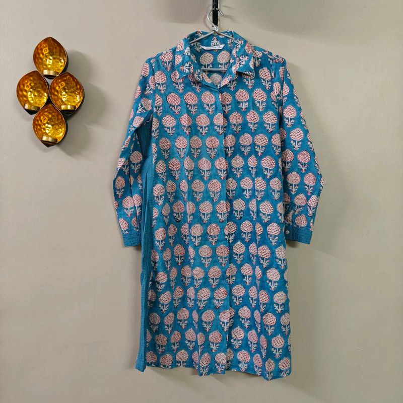 Cottonworld Blockprint Shirt Dress