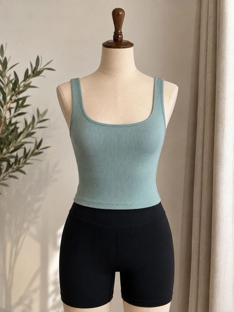 Ribbed Crop Tank Top