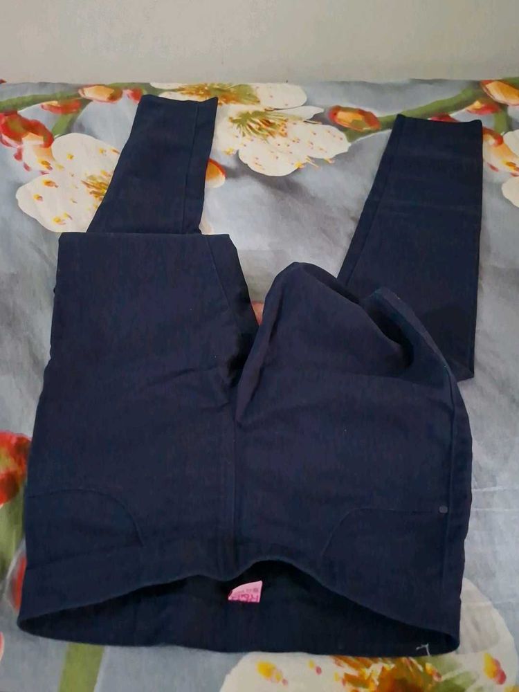 Navy Blue Skinny Fit Pants