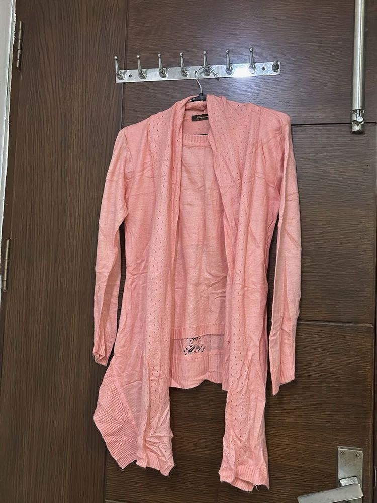 Pink Knit Cardigan