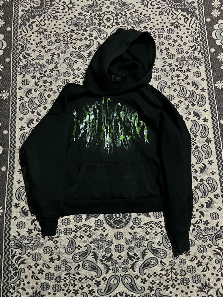 Graphic Print Black Hoodie