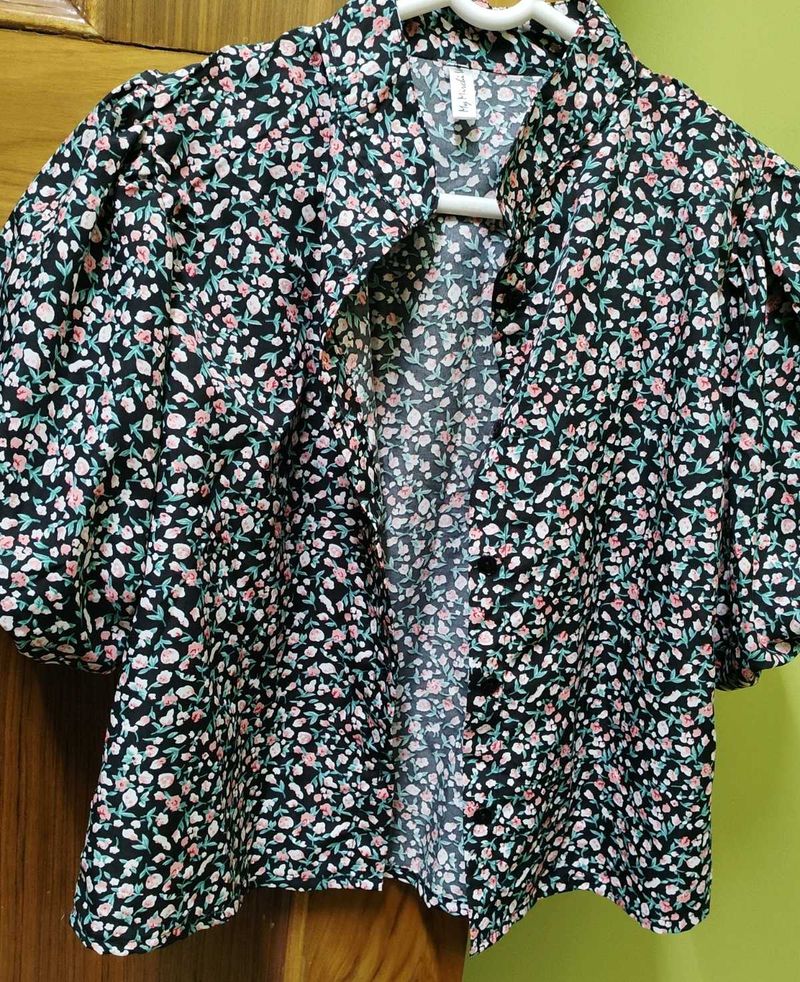 Floral Print Short Sleeve Shirt