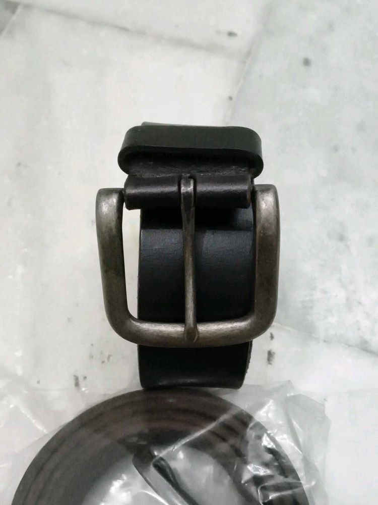 Classic Black Leather Belt