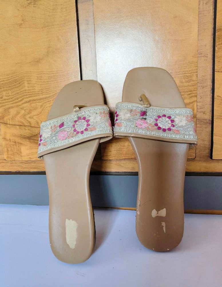 Embellished Flat Sandals