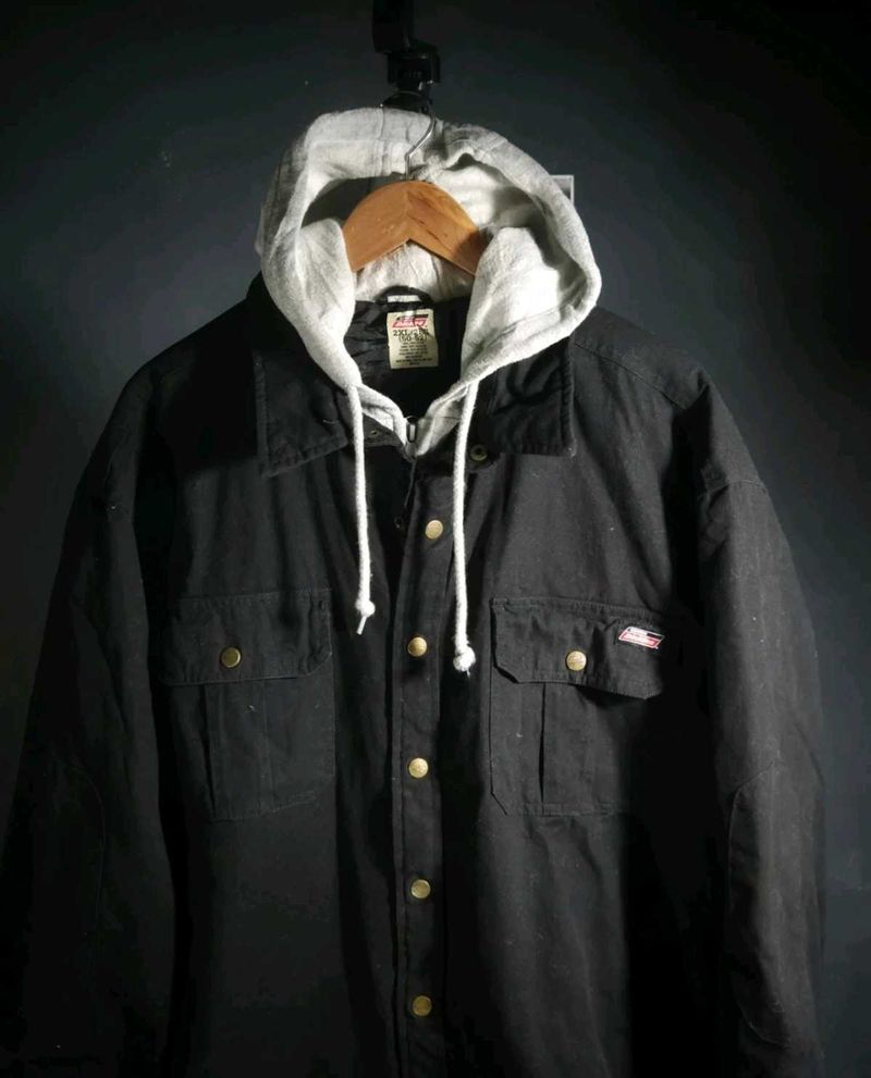 Dickies Black Hooded Jacket/ Rare outdoor brand