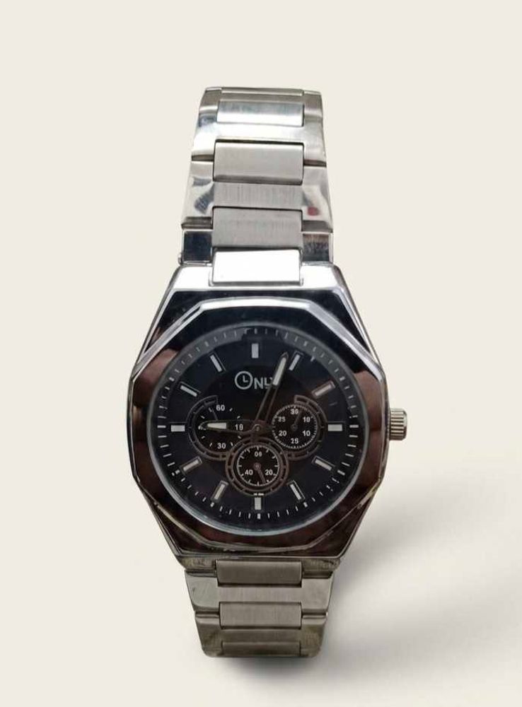 Men's Silver Band Chronograph Watch