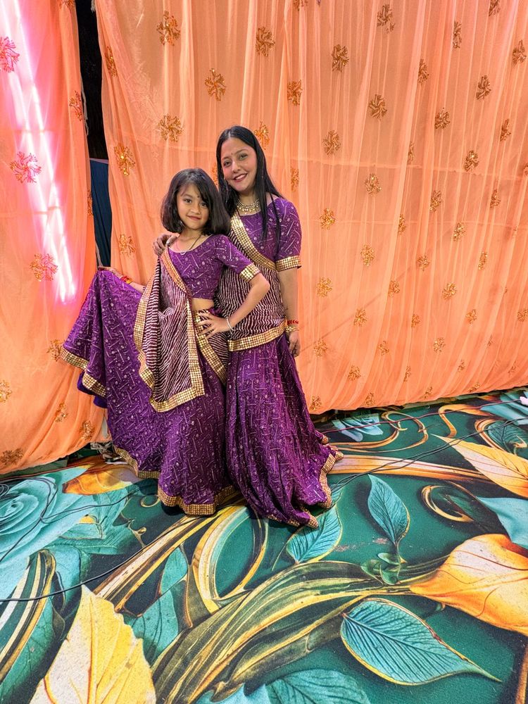 Matching Purple Lehenga Set