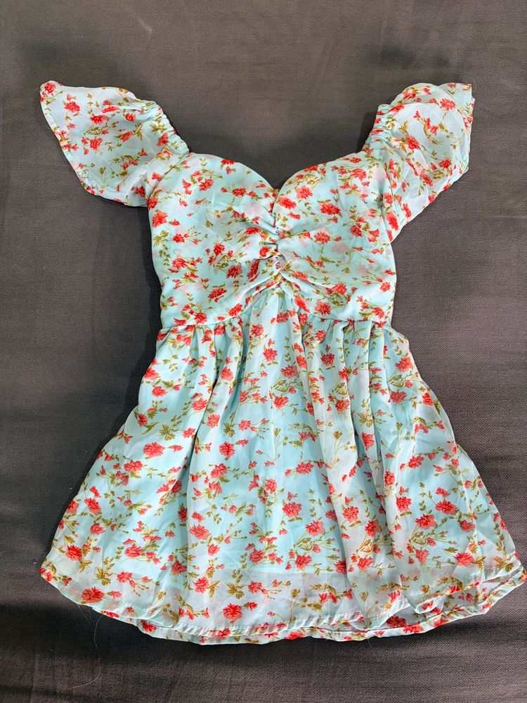 Light Blue &amp; pink Floral top