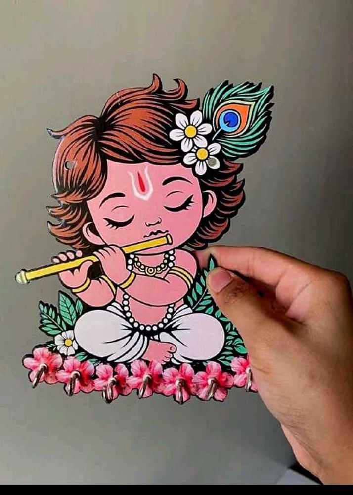 Adorable Baby Krishna Key Holder