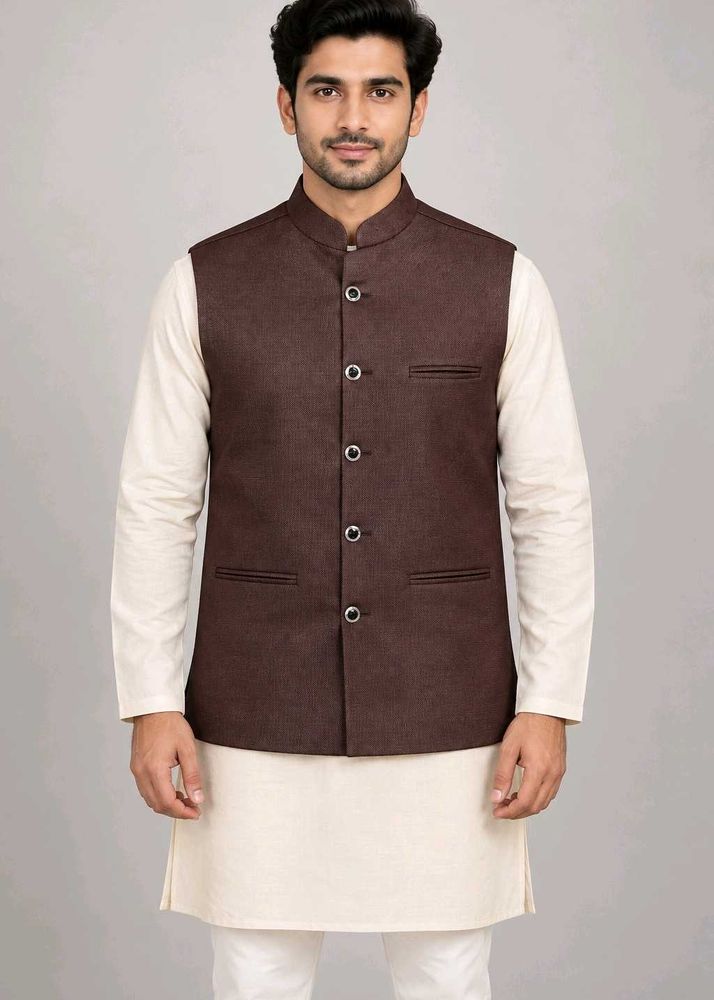 Men's Brown Nehru Jacket