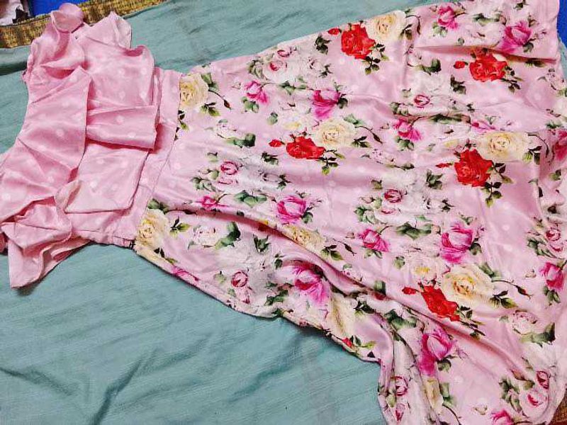 Pink floral dress